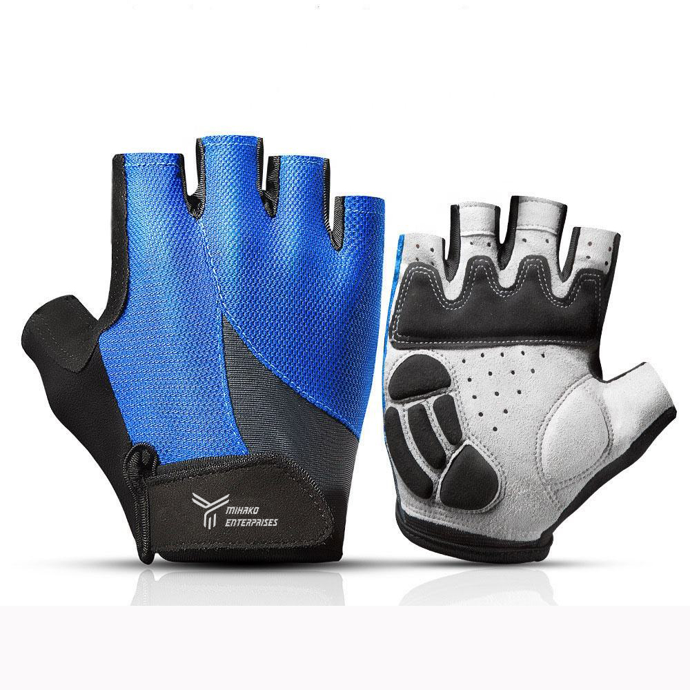 New 2016 Men's Vermarc UHC Pro Cycling Half-Finger TT Gloves L Blue/White 